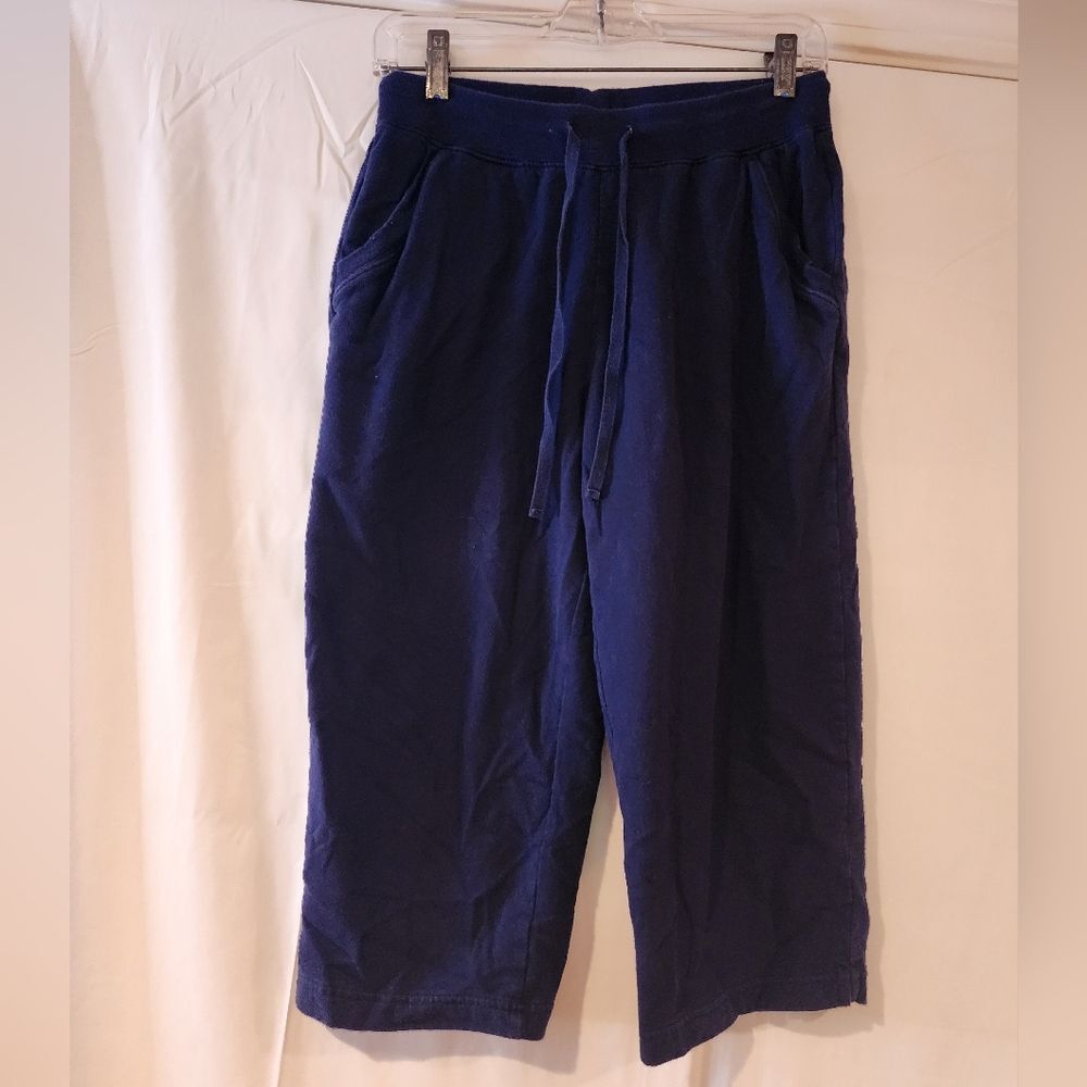 Kim Rogers stretchy blue capri sweatpants S